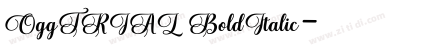 OggTRIAL BoldItalic字体转换